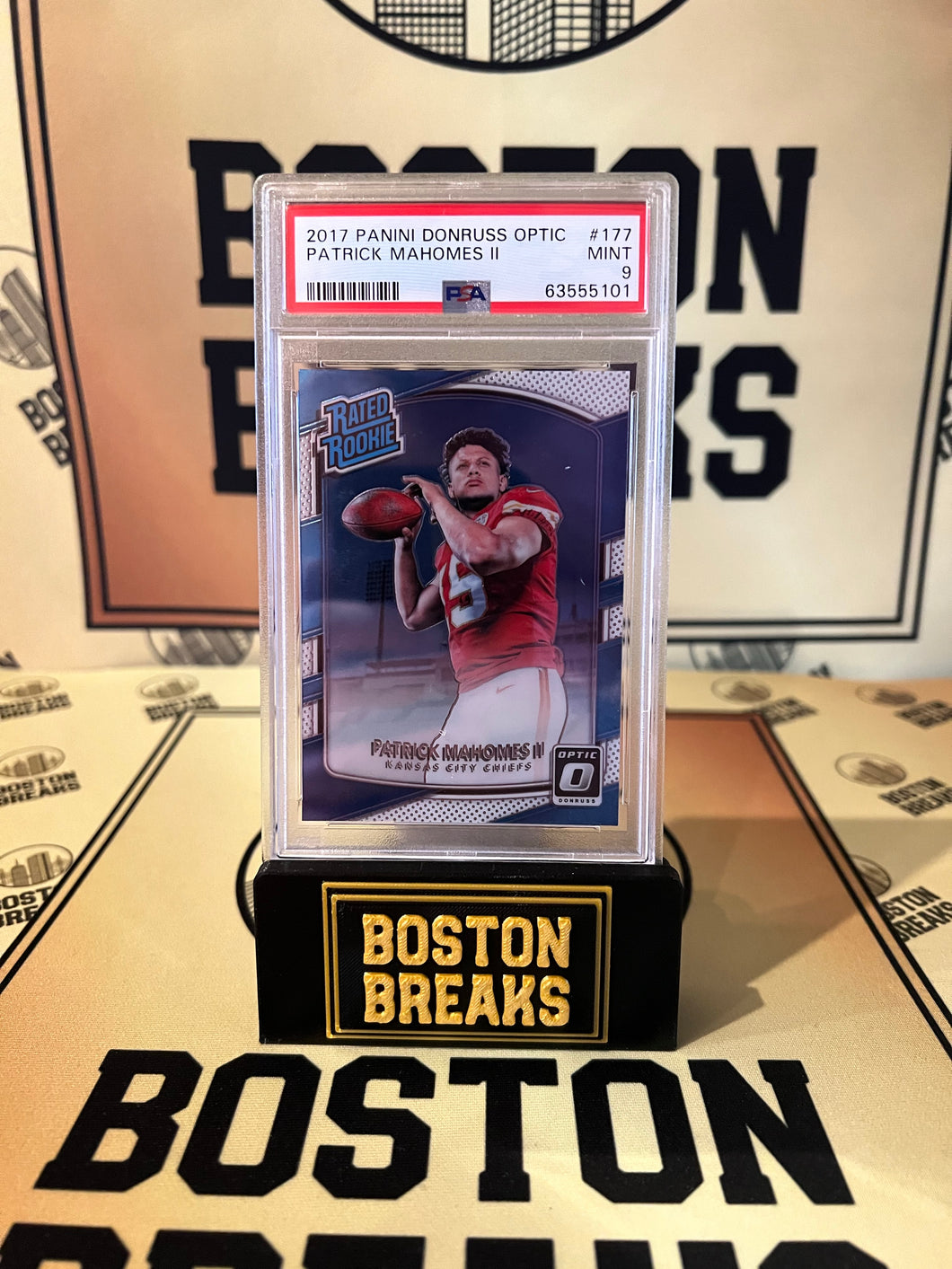 patrick mahomes graded cards Donruss Optic Patrick Mahomes Rated Rookie PSA9 – Bostonbreakscards